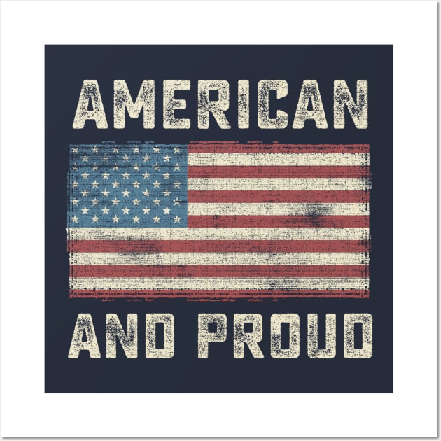 American And Proud USA Flag Military Wall Art by Designkix